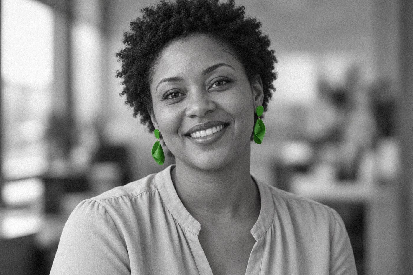 Portrait d'une participante souriante